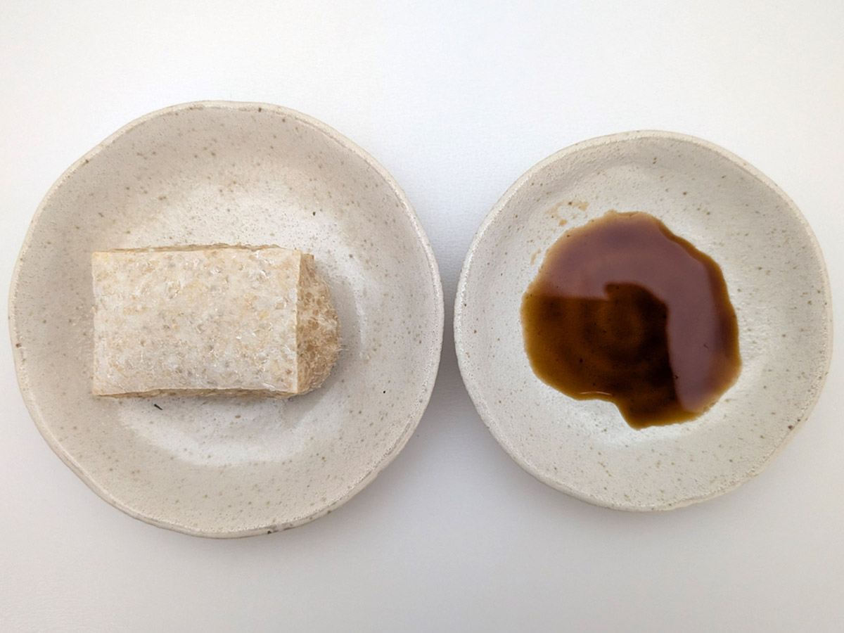 久比岐もち玄米 醤油で食べる